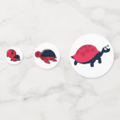 Rode Shell Schildpad Tafel Confetti (Achterkanten)