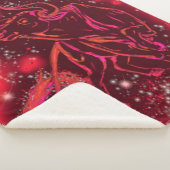 Rode Sherpa Deken Bull Running In Sterrennacht (3/4)