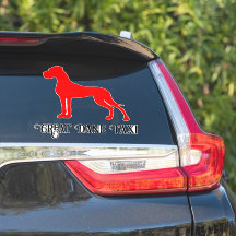 Rode Show Staande Grote Dan Silhouette Vinyl Stick