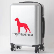 Rode Show Standing Great Dane Silhouet Vinyl Stick