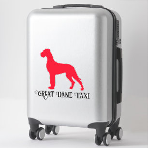 Rode Show Standing Great Dane Silhouet Vinyl Stick Sticker