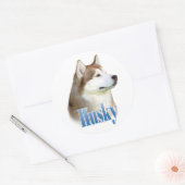 Rode Siberische Husky Naam - Sticker (Envelop)