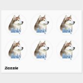 Rode Siberische Husky Naam - Sticker (Vel)