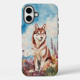 Rode Siberische Husky - Stoere telefoonhoes iPhone 16 Plus Hoesje