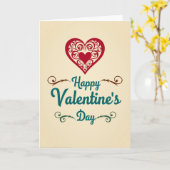 Rode Sierlijke Valentijnsdag Kaart (Gele Bloem)