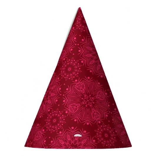 Rode sierplant feesthoedjes (Links)