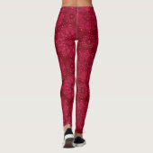 Rode sierplant leggings (Achterkant)