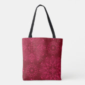 Rode sierplant tote bag (Achterkant)