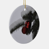 Rode sierplanten 2 keramisch ornament (Rechts)