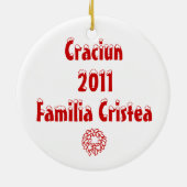 Rode sierplanten 2 keramisch ornament (Achterkant)