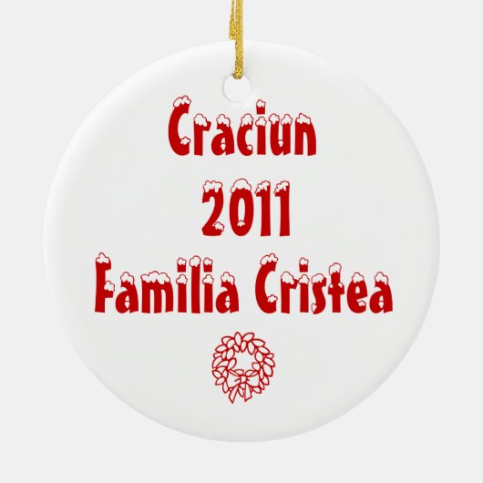 Rode sierplanten 2 keramisch ornament (Achterkant)