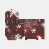 Rode sierplanten en Snowflakes Patroon voor de Doo Bedankdoosjes (Uitgevouwen)