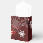 Rode sierplanten en Snowflakes Patroon voor de Doo Bedankdoosjes (Geopend)