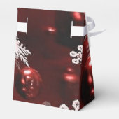 Rode sierplanten en Snowflakes Patroon voor de Doo Bedankdoosjes (Achterkant)