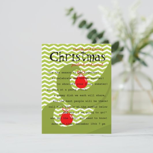 Rode sierplanten kaart (Staand voorkant)