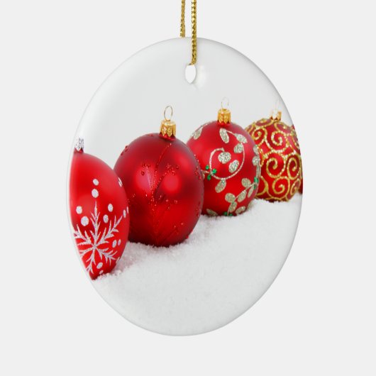 Rode sierplanten keramisch ornament (Rechts)