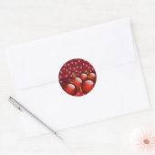 Rode sierplanten ronde sticker (Envelop)