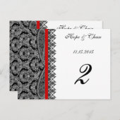 Rode sierstrip zwarte dempingenkaart briefkaart (Voorkant / Achterkant)