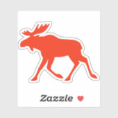 Rode Silhouet Eland Sticker (Vel)