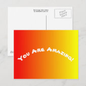 Rode Sinaasappel en gele ombre Briefkaart (Voorkant / Achterkant)