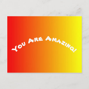 Rode Sinaasappel en gele ombre Briefkaart