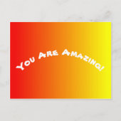 Rode Sinaasappel en gele ombre Briefkaart (Voorkant)