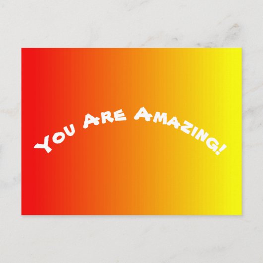 Rode Sinaasappel en gele ombre Briefkaart (Voorkant)