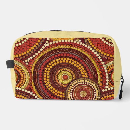 RODE SINAASAPPEL GEEL ABORIGINAL STAMPATRONEN TOILETTASJE (Voorkant)