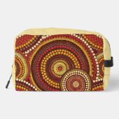 RODE SINAASAPPEL GEEL ABORIGINAL STAMPATRONEN TOILETTASJE (Achterkant)