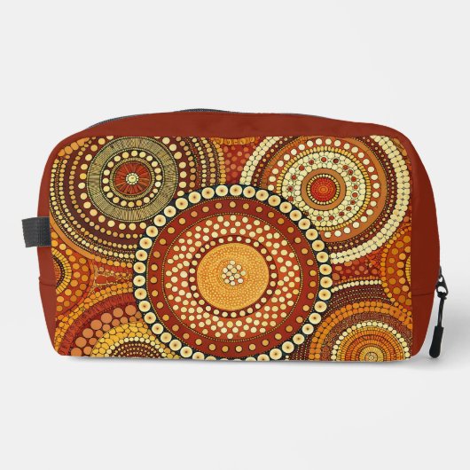 RODE SINAASAPPEL GEEL ABORIGINAL STAMPATRONEN TOILETTASJE (Voorkant)
