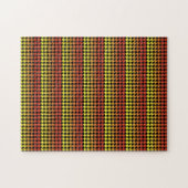 Rode sinaasappel geel houndstooth challenge puzzel (Horizontaal)