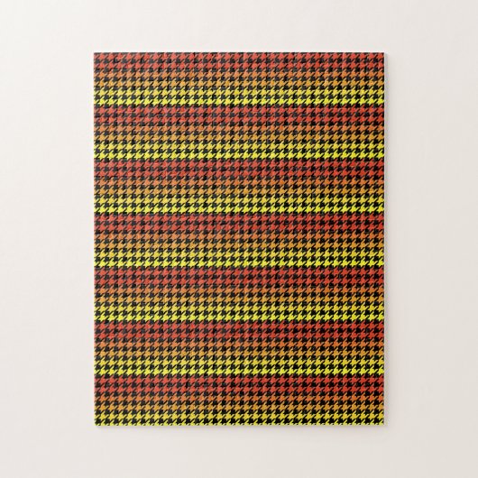 Rode sinaasappel geel houndstooth challenge puzzel (Verticaal)