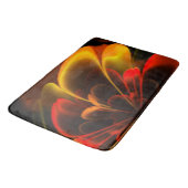 Rode Sinaasappel gestileerde bloem half corolla Badmat (Gekanteld)