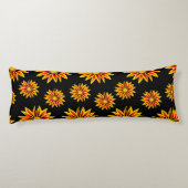 Rode Sinaasappel Kiss Golden Flame Gazania Flowers Lichaamskussen (Achterkant)