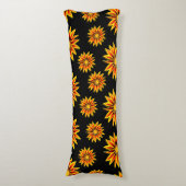 Rode Sinaasappel Kiss Golden Flame Gazania Flowers Lichaamskussen (Voorkant Verticaal)