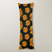 Rode Sinaasappel Kiss Golden Flame Gazania Flowers Lichaamskussen (Achterkant (Verticaal))