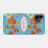 Rode Sinaasappel Klaproos Klaprozen bloemig Blauw Case-Mate iPhone Case (Achterkant (horizontaal))