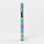 Rode Sinaasappel Klaproos Klaprozen bloemig Blauw Case-Mate iPhone Case (Achterkant/rechts)