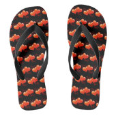 Rode sinaasappels harten  patroonsymbool van liefd teenslippers (Voetbed)