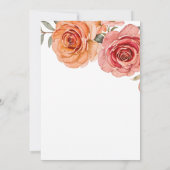 Rode Sinaasappels Roos Floral Botanical Surprise V Kaart (Achterkant)