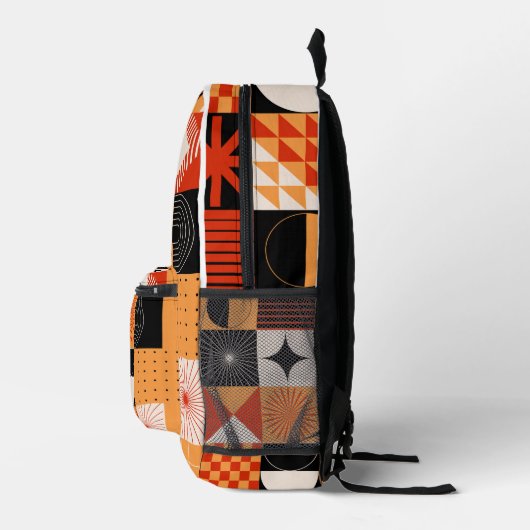 Rode Sinaasappels zwarte geometrische tas (Rechts)