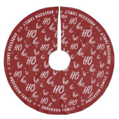 Rode Sinterklaas Ho Ho Ho Patroon Kerstmis Kerstboom Rok (Voorkant)