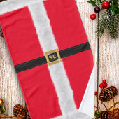 Rode Sinterklaas pak Monogram Kerstvakantie Handdoek