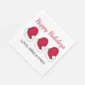 Rode Sinterklaas Pet Prettige feestdagen Kerstmis Servet (Hoek)