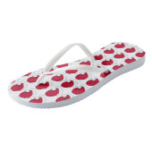 Rode Sinterklaas Vader Kerst Petten Vakantie Teenslippers (Schuin)