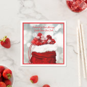 Rode Sinterklaastas vol met kerstcadeaus Servet (Insitu)