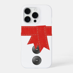 Rode sjaal sneeuwman kostuum voor je iPhone 16 Pro Hoesje