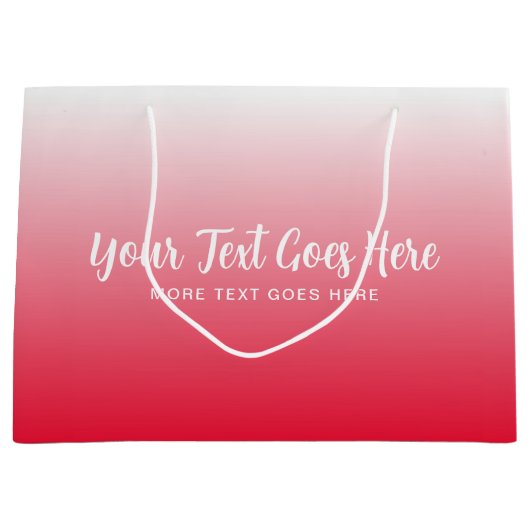 Rode sjabloon moderne elegante maak je eigen groot cadeauzakje (Voorkant)