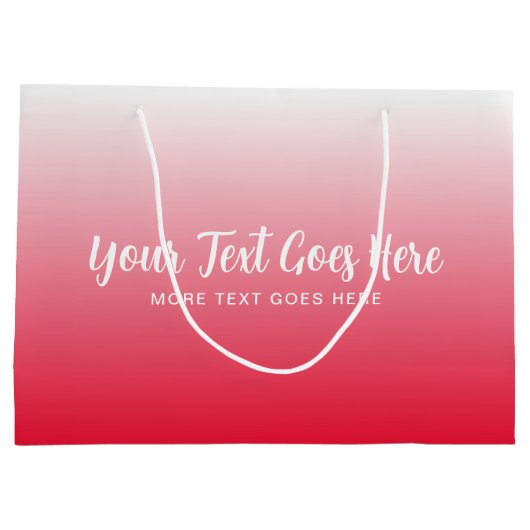 Rode sjabloon moderne elegante maak je eigen groot cadeauzakje (Achterkant)