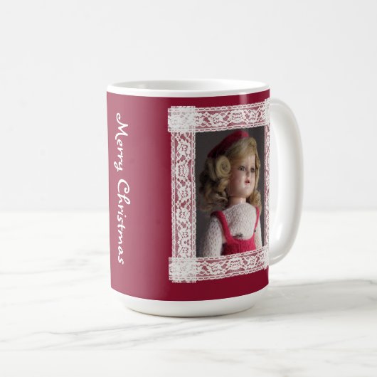 Rode Skater Doll Kerstmis Mok (Voorkant rechts)